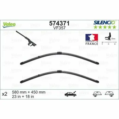 Valeo SILENCIO FLAT BLADE SET Nur Für Kurze Zeit