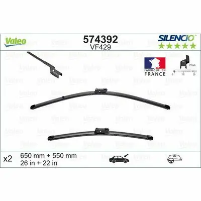 Valeo SILENCIO FLAT BLADE SET Markenprodukt