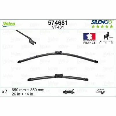 Valeo SILENCIO FLAT BLADE SET Billig