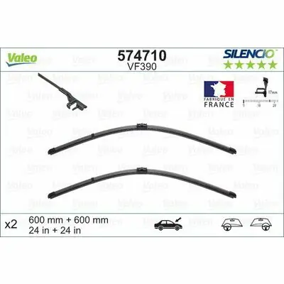 Expressversand Valeo SILENCIO FLAT BLADE SET