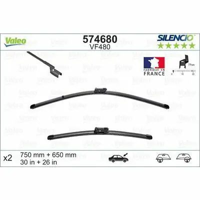 Valeo SILENCIO FLAT BLADE SET Mega-Angebot